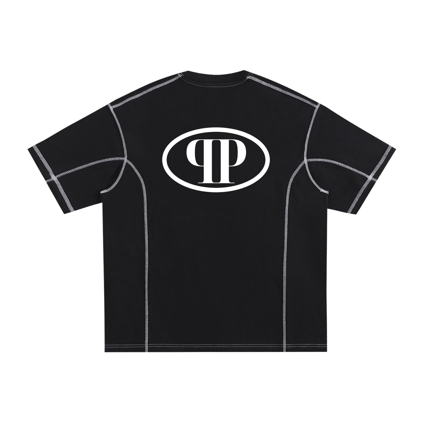 Streetwear Contrast-Stitched Cotton T-Shirt