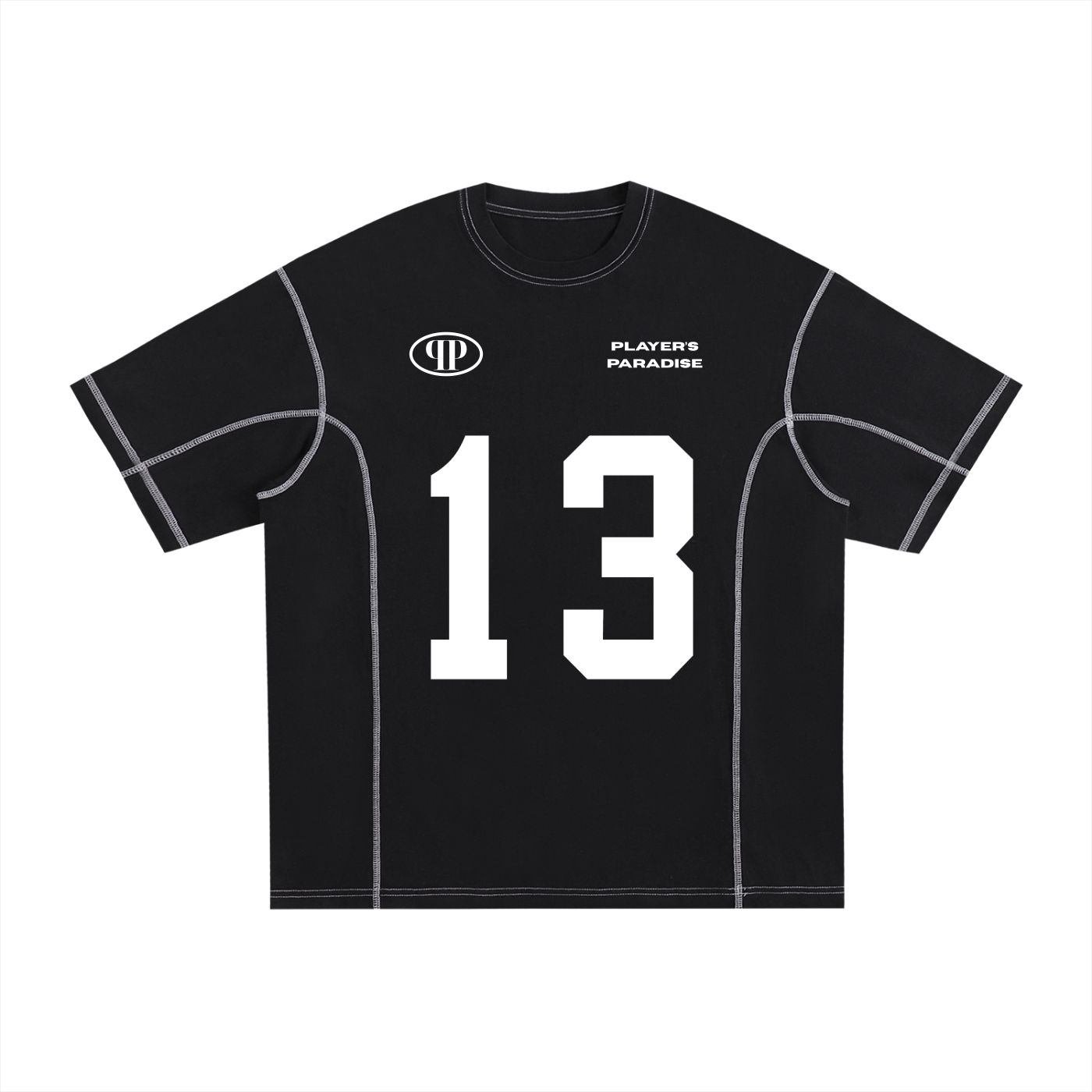 Streetwear Contrast-Stitched Cotton T-Shirt