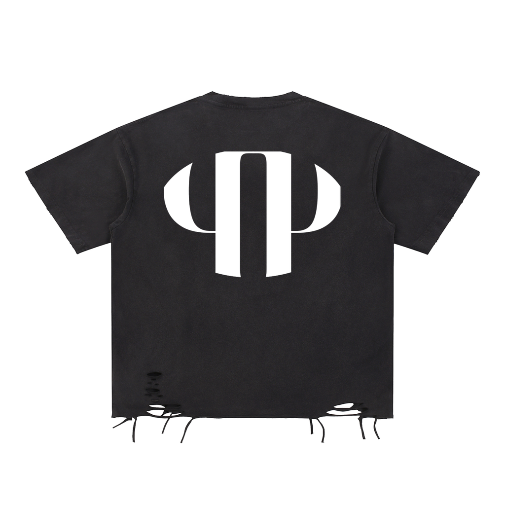 Snow Washed Raw-Hem T-Shirt