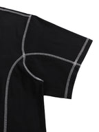 Streetwear Contrast-Stitched Cotton T-Shirt