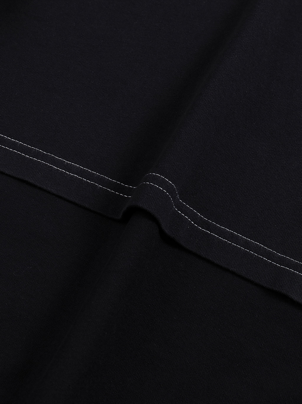 Streetwear Contrast-Stitched Cotton T-Shirt